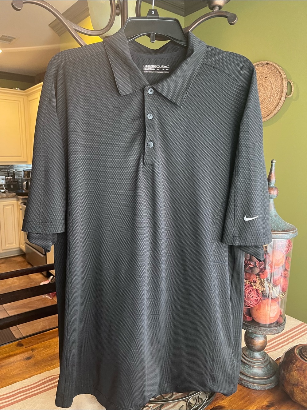 Nike Men’s Black Polo Shirt with Swoosh